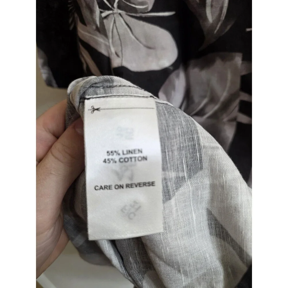 Billy Reid Short Sleeve Tiled Elephant Ear Treme‎ Cotton Linen Shirt MSRP $200 - Picture 5 of 6